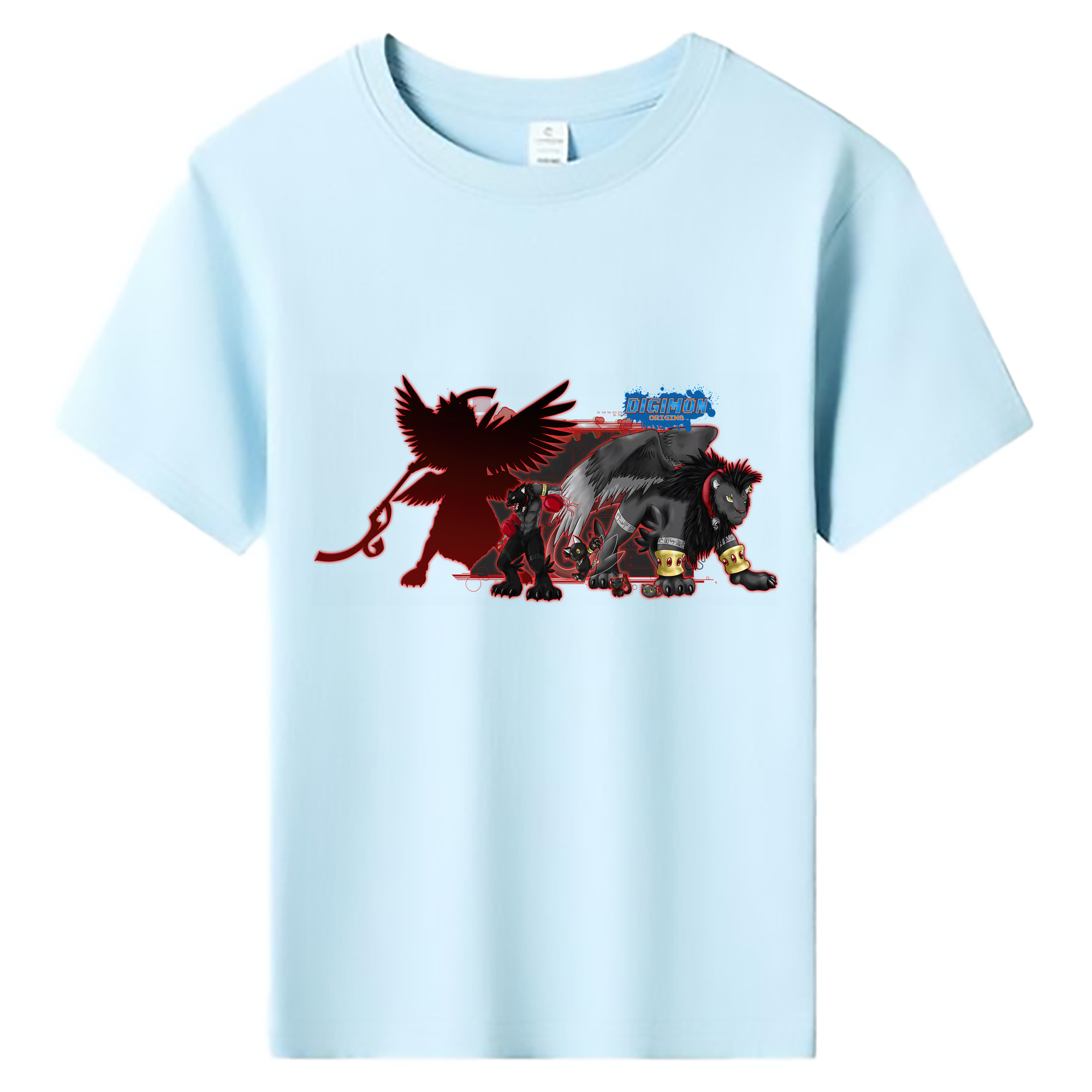 （画像用） Digimon デジタルモンスター/デジモン 綿100％キッズTシャツ（フロントプリント）